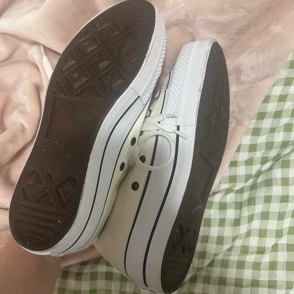 Converse Women's Cream High-Top Platform Sneakers Size US 7 - Picture 5 of 5